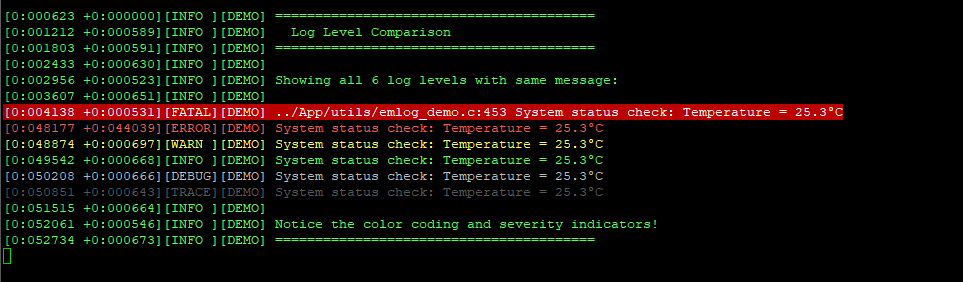 Gömülü yazılım BSP geliştirme sırasında kullanılan profosyonel log örnekleri
