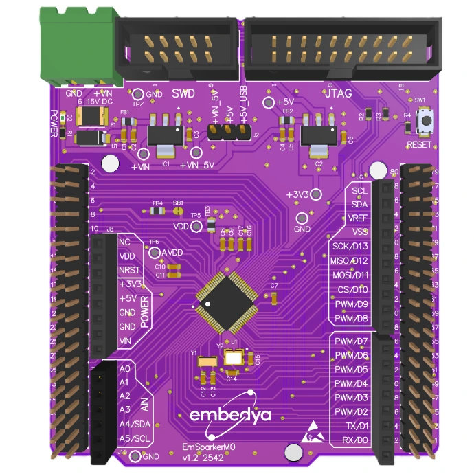 EmSparkerM0, BSP geliştirme eğitimi kapsamında kullanılan gömülü sistem geliştirme kartı